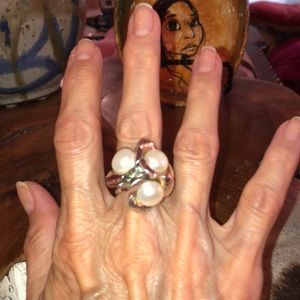 Sterling silver Pearl Ring